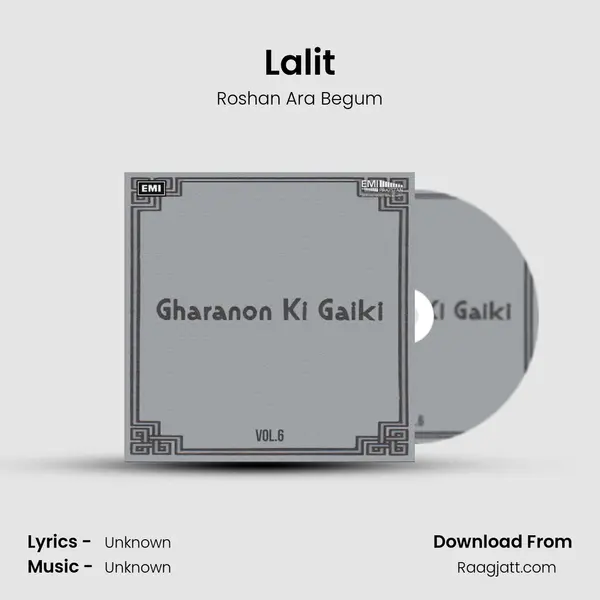 Lalit - Roshan Ara Begum album cover 