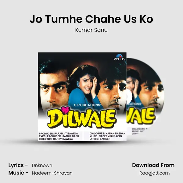 Jo Tumhe Chahe Us Ko - Kumar Sanu album cover 