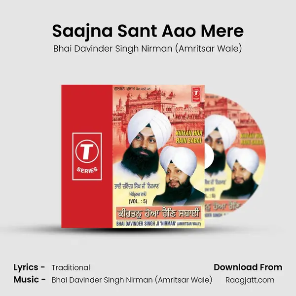 Saajna Sant Aao Mere - Bhai Davinder Singh Nirman (Amritsar Wale) album cover 