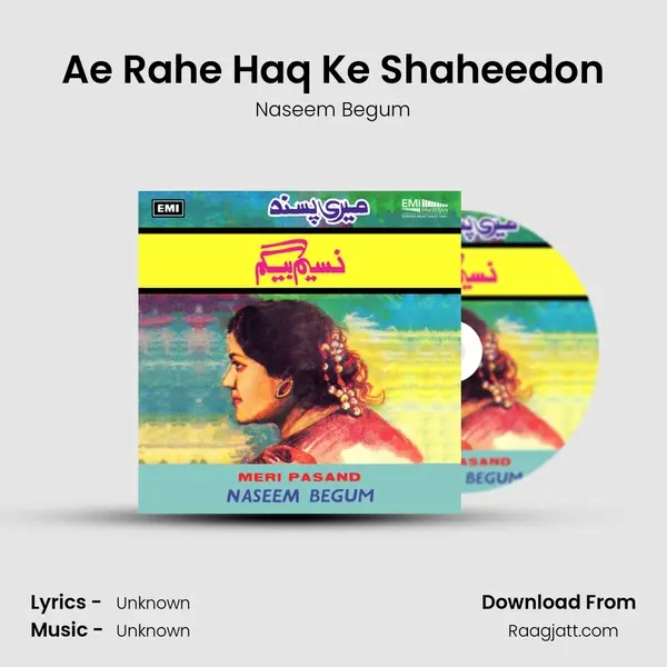 Ae Rahe Haq Ke Shaheedon - Naseem Begum album cover 