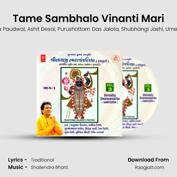 Tame Sambhalo Vinanti Mari - Anuradha Paudwal album cover 