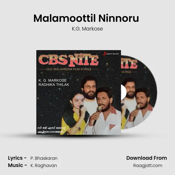 Malamoottil Ninnoru (Live) - K.G. Markose album cover 