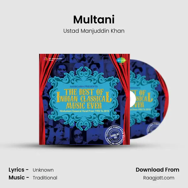 Multani - Ustad Manjuddin Khan album cover 