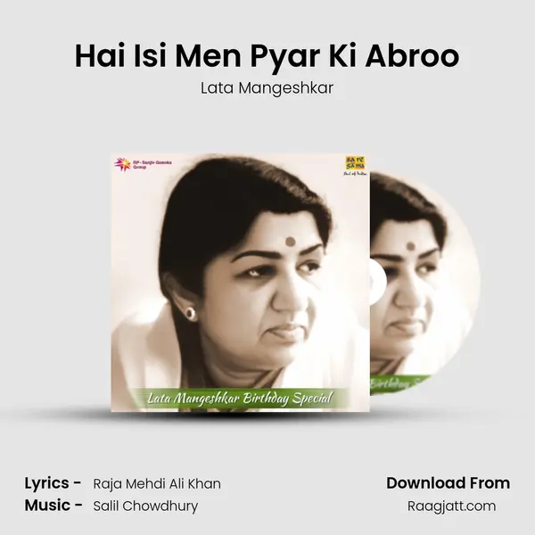 Hai Isi Men Pyar Ki Abroo - Lata Mangeshkar album cover 