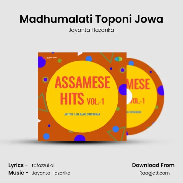 Madhumalati Toponi Jowa - Jayanta Hazarika album cover 