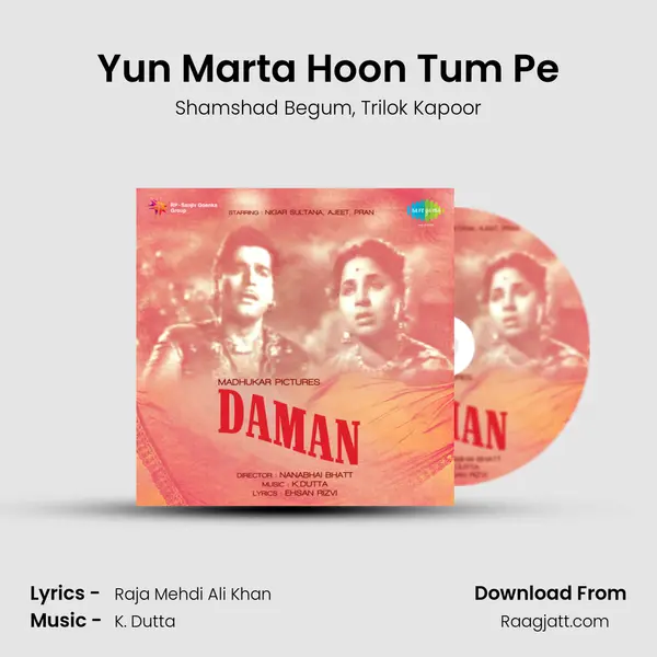 Yun Marta Hoon Tum Pe - Shamshad Begum album cover 