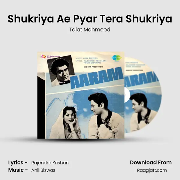 Shukriya Ae Pyar Tera Shukriya - Talat Mahmood album cover 