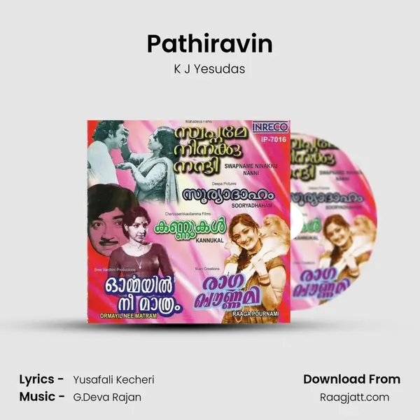 Pathiravin - K J Yesudas album cover 