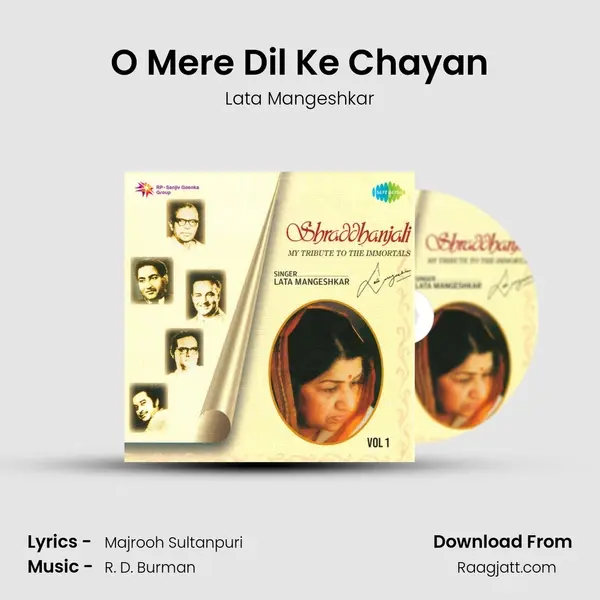 O Mere Dil Ke Chayan - Lata Mangeshkar album cover 