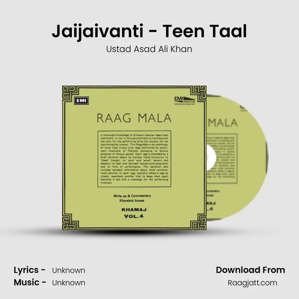 Jaijaivanti - Teen Taal - Ustad Asad Ali Khan album cover 