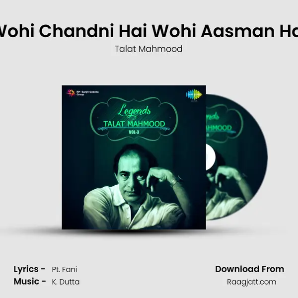 Wohi Chandni Hai Wohi Aasman Hai - Talat Mahmood album cover 