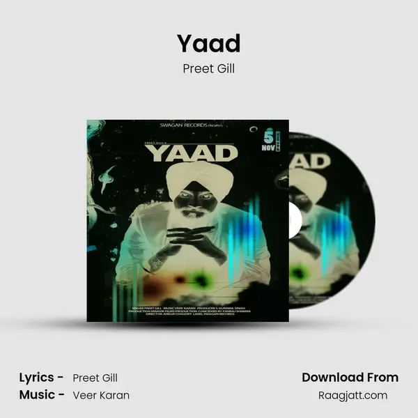 Yaad - Preet Gill album cover 