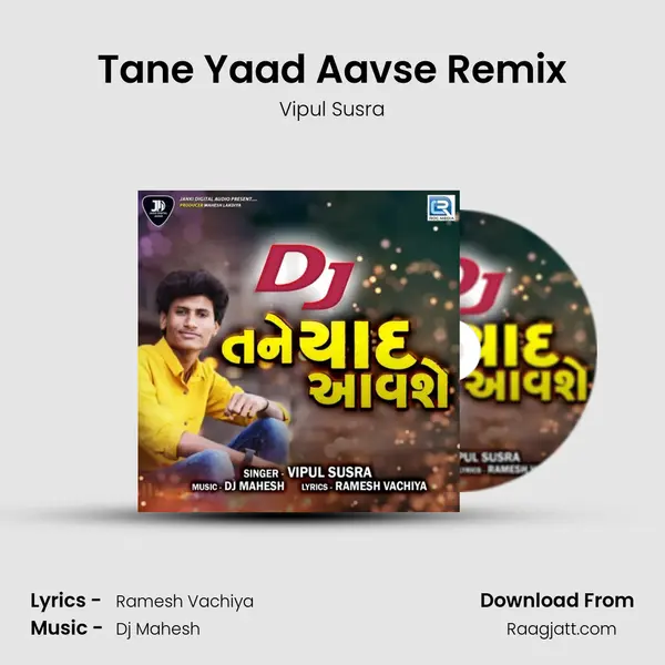 Tane Yaad Aavse Remix - Vipul Susra album cover 