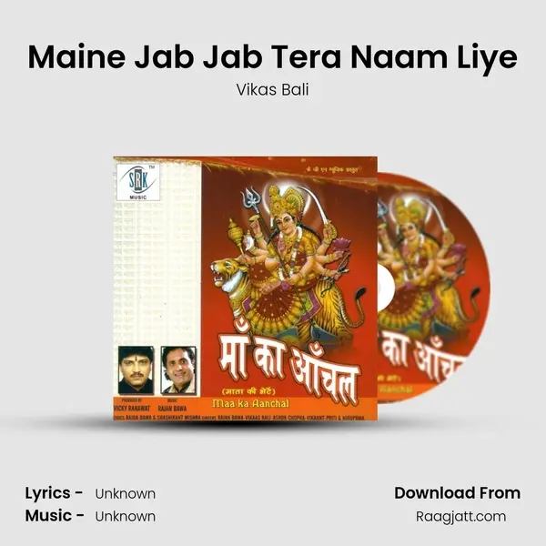 Maine Jab Jab Tera Naam Liye - Vikas Bali album cover 