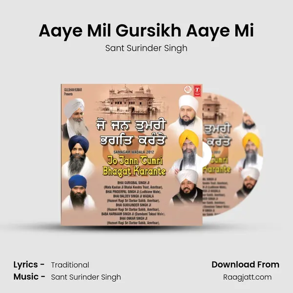 Aaye Mil Gursikh Aaye Mi - Sant Surinder Singh album cover 