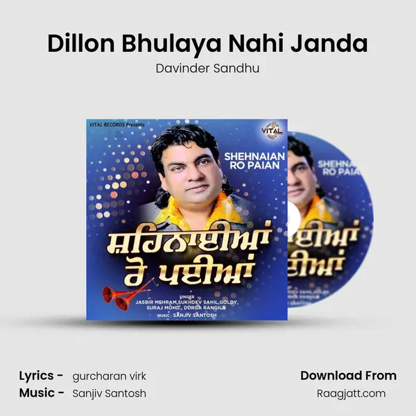 Dillon Bhulaya Nahi Janda - Davinder Sandhu album cover 