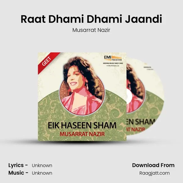 Raat Dhami Dhami Jaandi - Musarrat Nazir album cover 