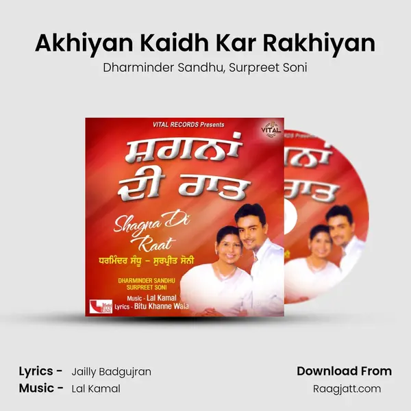 Akhiyan Kaidh Kar Rakhiyan - Dharminder Sandhu album cover 