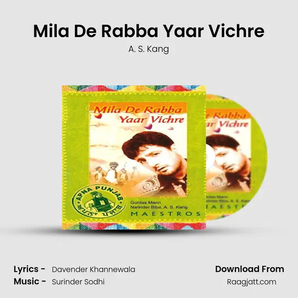 Mila De Rabba Yaar Vichre - A. S. Kang album cover 