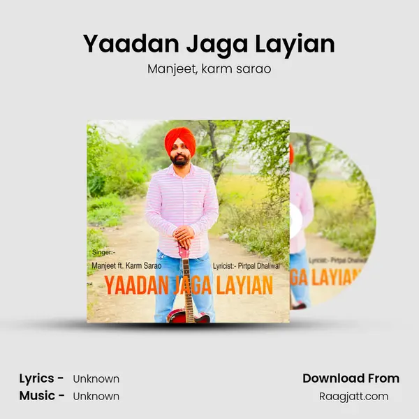 Yaadan Jaga Layian - Manjeet album cover 