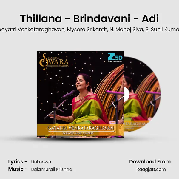 Thillana - Brindavani - Adi - Gayatri Venkataraghavan album cover 