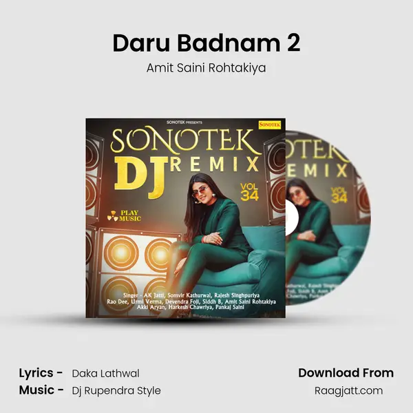 Daru Badnam 2 - Amit Saini Rohtakiya album cover 