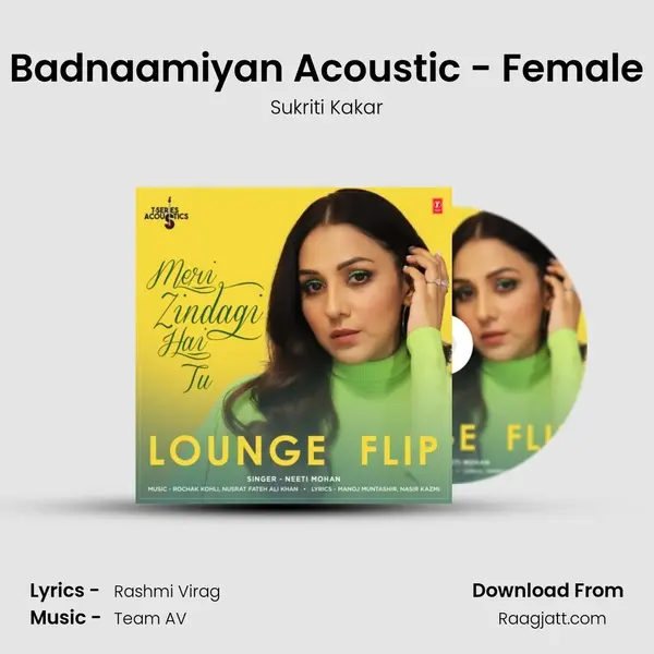 Badnaamiyan Acoustic - Female - Sukriti Kakar album cover 