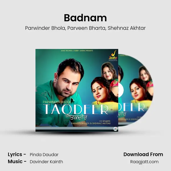 Badnam - Parwinder Bhola album cover 