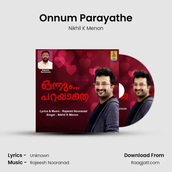 Onnum Parayathe - Nikhil K Menon album cover 