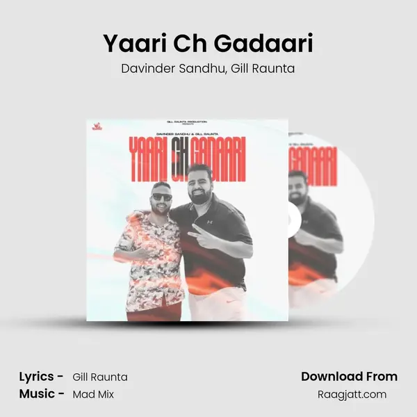 Yaari Ch Gadaari - Davinder Sandhu album cover 