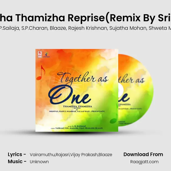 Together As One - Thamizha Thamizha Reprise(Remix By Srinivas,Rahul Nambiar,Aala - Haricharan album cover 