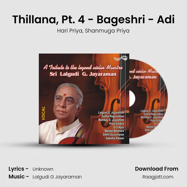 Thillana, Pt. 4 - Bageshri - Adi mp3 song