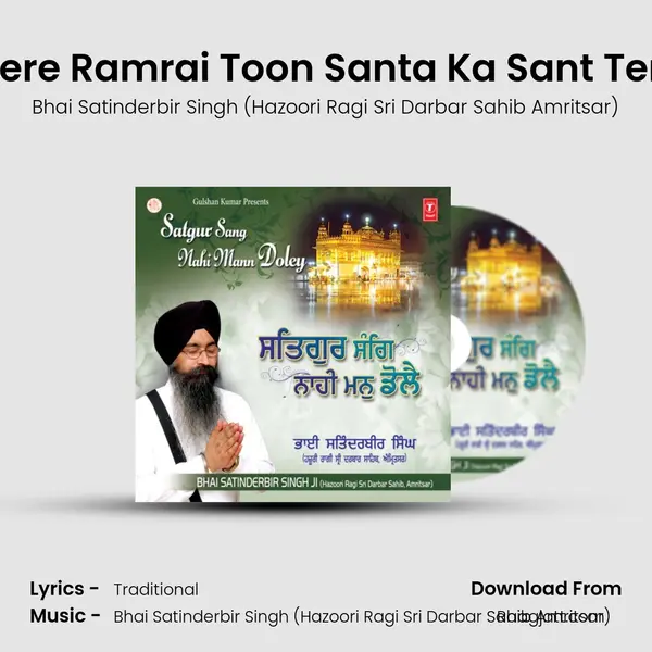 Mere Ramrai Toon Santa Ka Sant Tere - Bhai Satinderbir Singh (Hazoori Ragi Sri Darbar Sahib Amritsar) album cover 