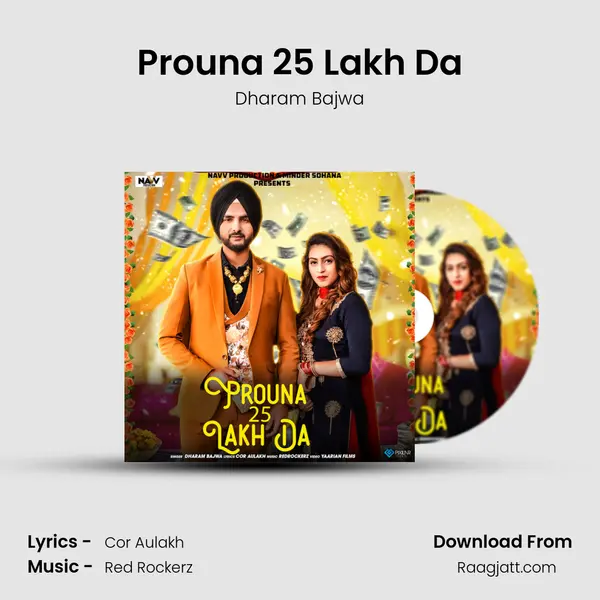 Prouna 25 Lakh Da - Dharam Bajwa album cover 