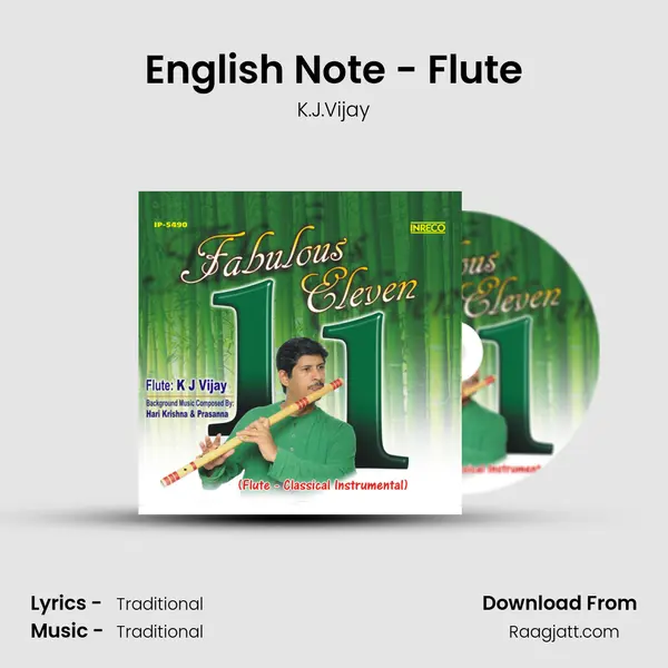 English Note - Flute - K.J.Vijay album cover 