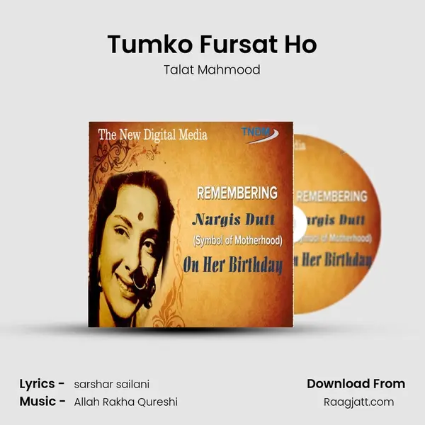 Tumko Fursat Ho - Talat Mahmood album cover 