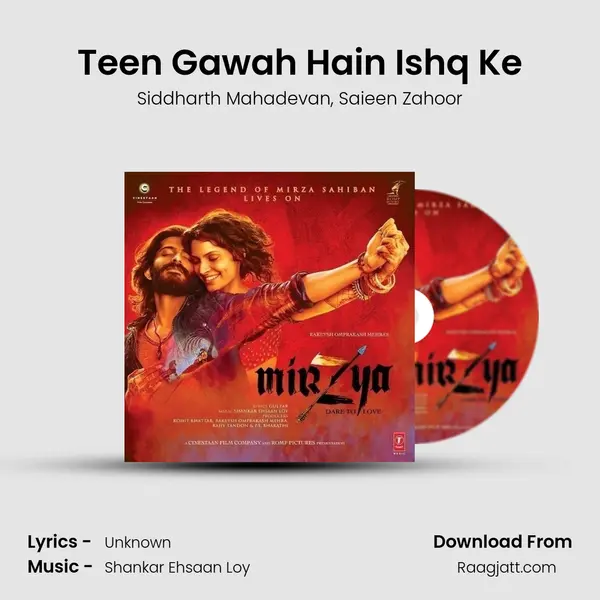 Teen Gawah Hain Ishq Ke - Siddharth Mahadevan album cover 