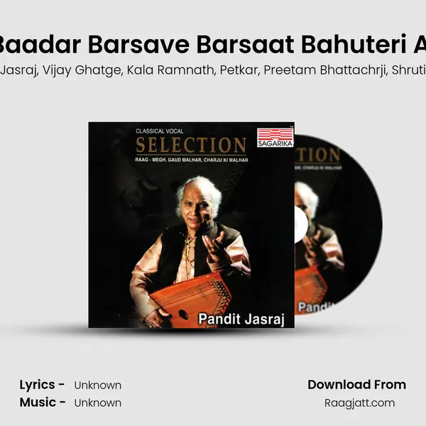 Raga - Gaud Malhar - Baadar Barsave Barsaat Bahuteri Aali - Ektaal - DrutAali -  - Pandit Jasraj album cover 