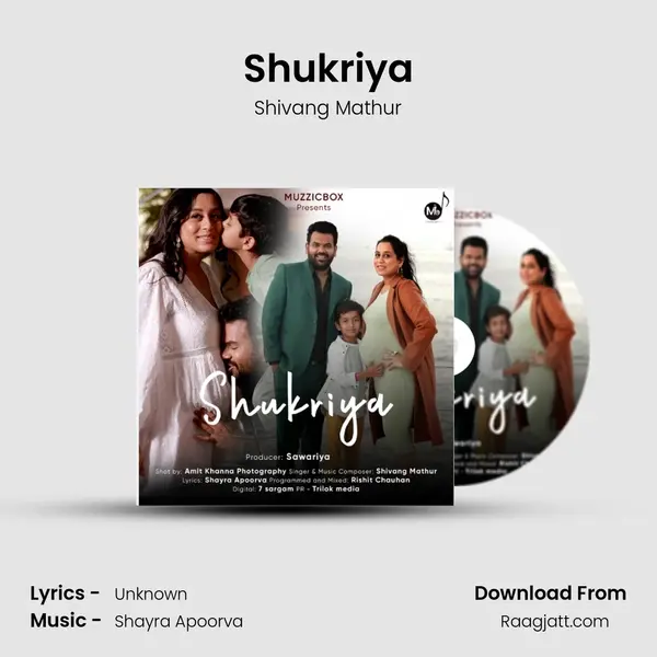 Shukriya - Shivang Mathur album cover 