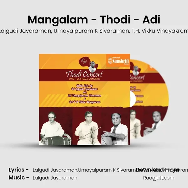 Mangalam - Thodi - Adi - Lalgudi Jayaraman album cover 