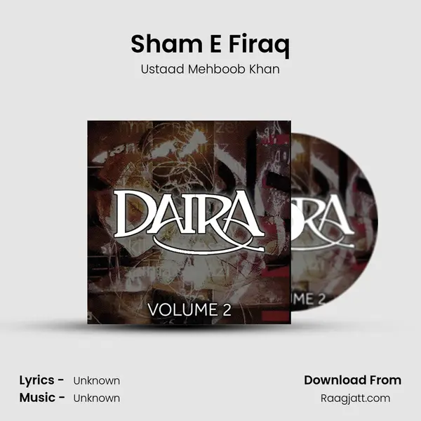 Sham E Firaq - Ustaad Mehboob Khan album cover 