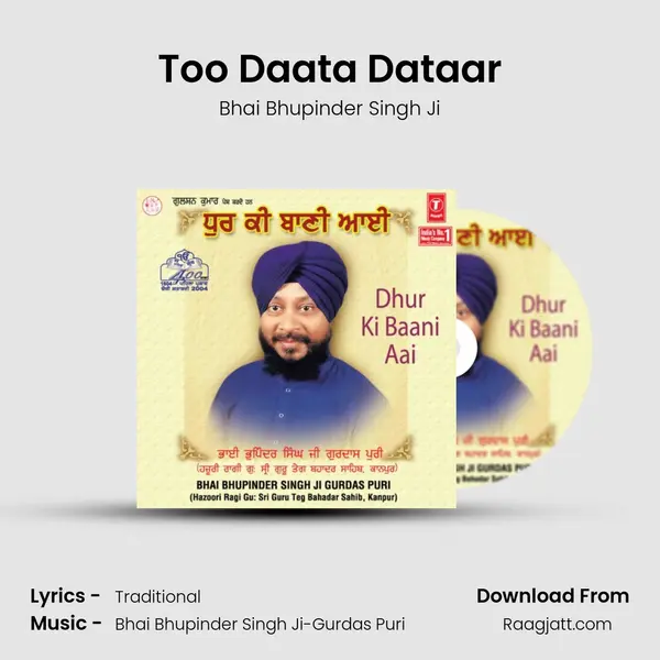 Too Daata Dataar - Bhai Bhupinder Singh Ji album cover 