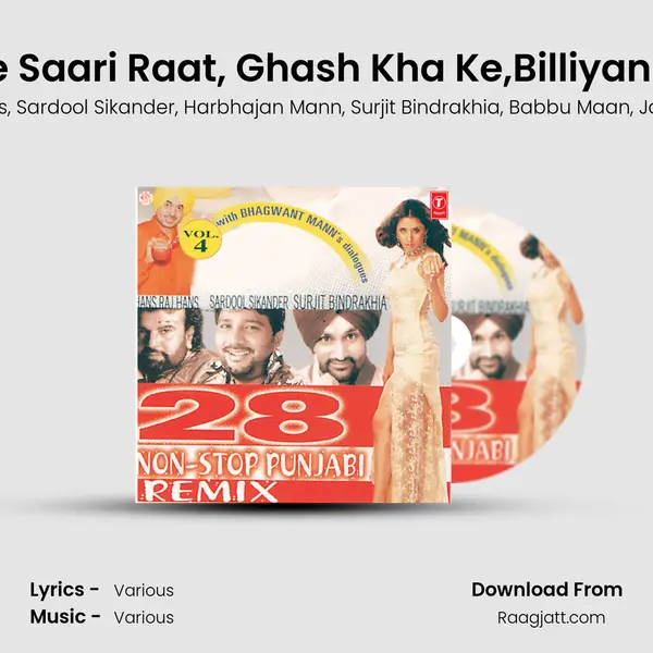 Nachange Saari Raat, Ghash Kha Ke,Billiyan Ankhiyan - Bhagwant Maan album cover 