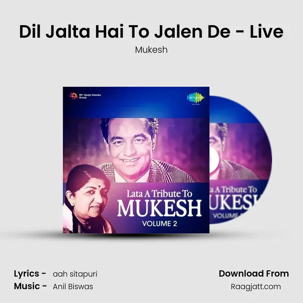 Dil Jalta Hai To Jalen De - Live - Mukesh album cover 