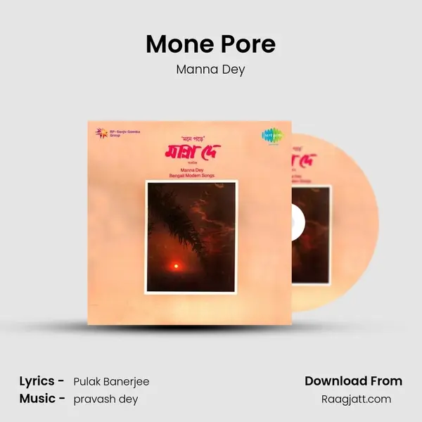 Mone Pore - Manna Dey album cover 