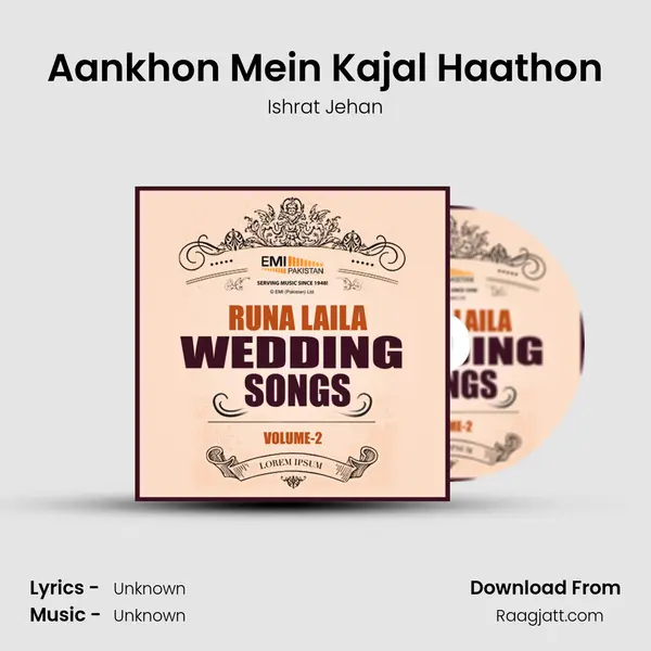 Aankhon Mein Kajal Haathon - Ishrat Jehan album cover 